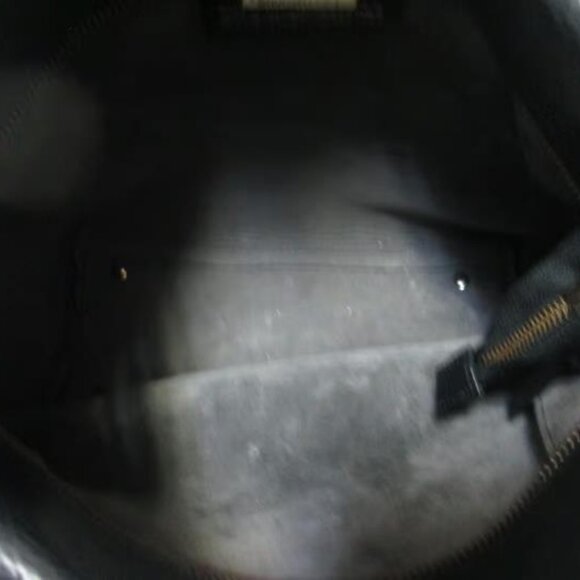 IACUCCI pebbled w snake Leather shoulder tote bag purse Italy black zip top - Picture 4 of 9